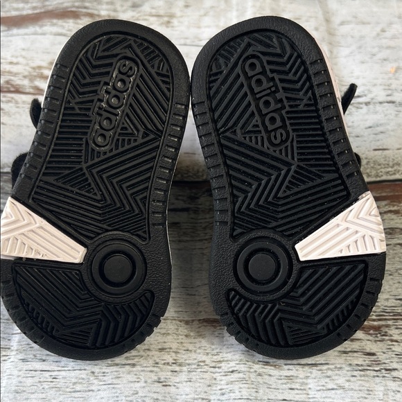 Adidas Hoops Mid 3.0 AC I Toddler Sneakers - Black/White - Size 4K - Picture 8 of 11